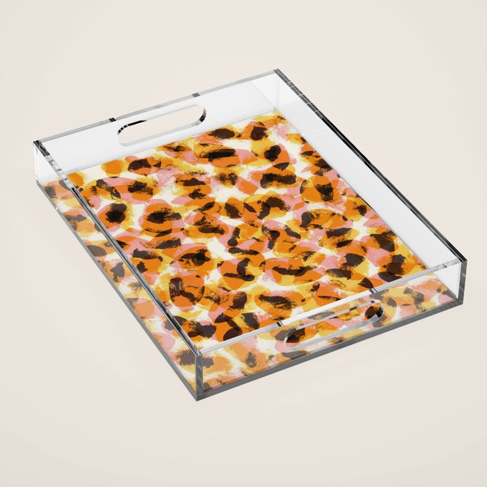 Vibrant Brush Strokes #1 Acrylic Tray Gallery Image 1
