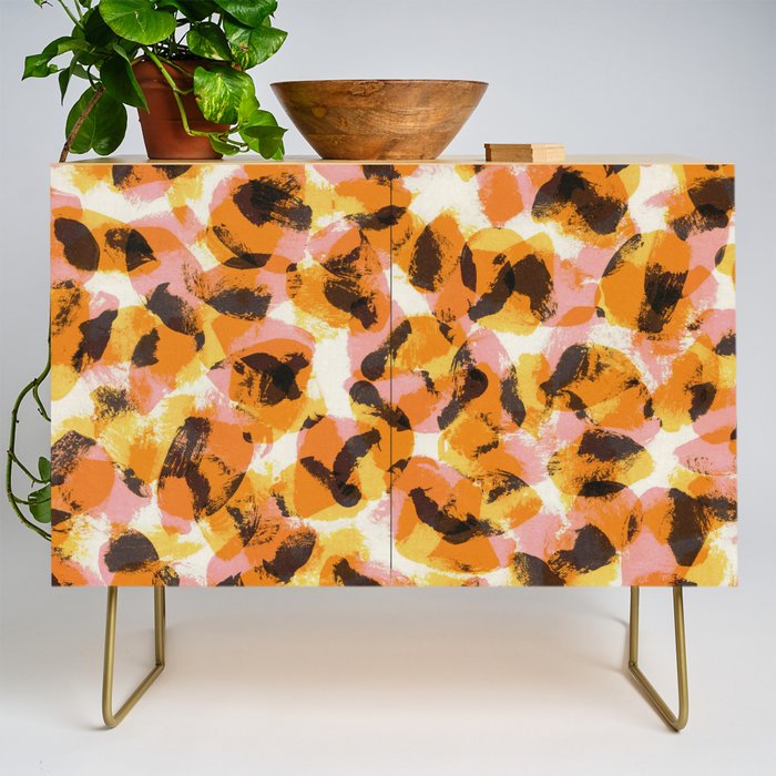 Vibrant Brush Strokes #1 Credenza Gallery Image 1