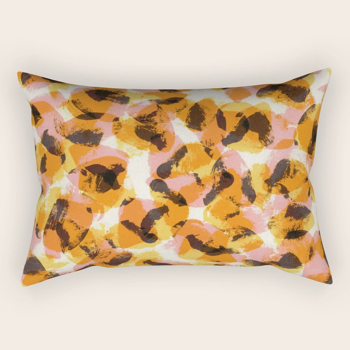 Vibrant Brush Strokes #1 Rectangular Pillow Gallery Image 1