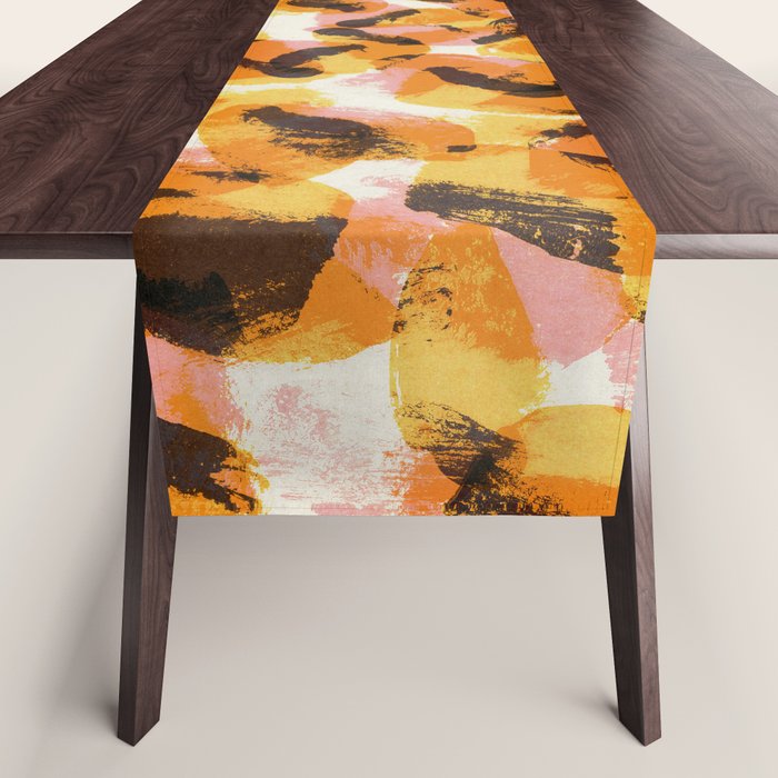 Vibrant Brush Strokes #1 Table Runner Gallery Image 1