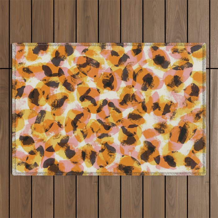 Vibrant Brush Strokes #1 Outdoor Rug Gallery Image 1