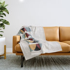 Minimalist Retro Shapes I Throw Blanket Gallery Image 1