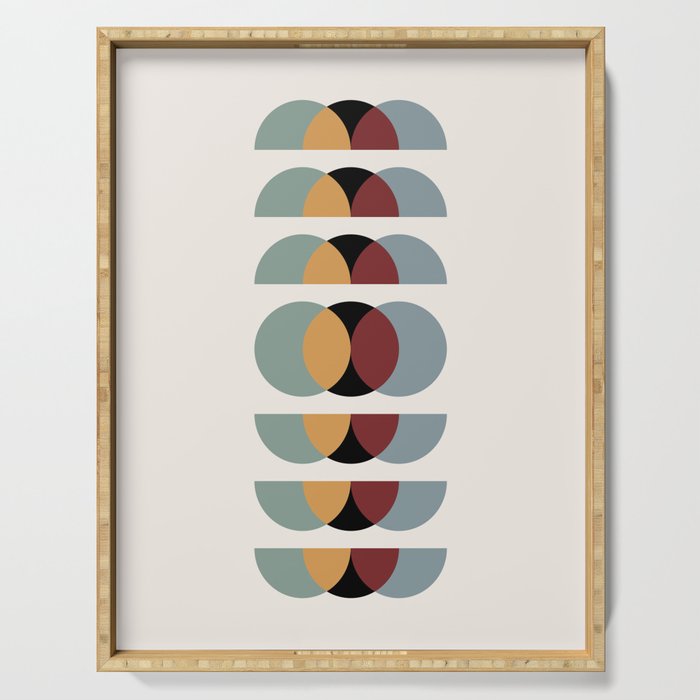 Minimalist Retro Shapes I Serving Tray Gallery Image 1