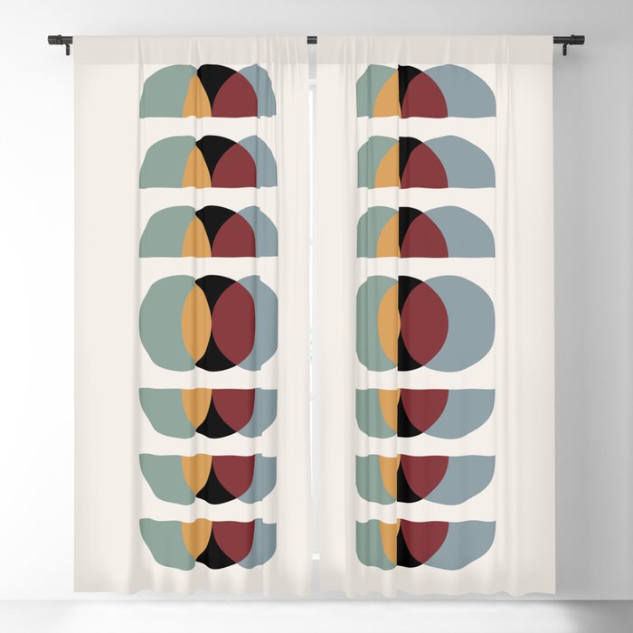 Minimalist Retro Shapes I Window Curtain Gallery Image 5