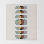 Minimalist Retro Shapes I Throw Blanket Gallery Image 2