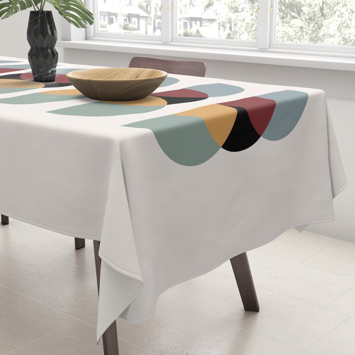 Minimalist Retro Shapes I Tablecloth Gallery Image 3