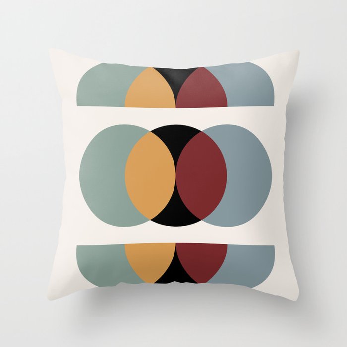 Minimalist Retro Shapes I Throw Pillow Gallery Image 6