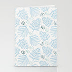 Winter & Woodsy Pine Trees in White & Blue Stationery Card Gallery Image 2