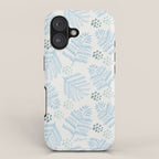 Winter & Woodsy Pine Trees in White & Blue iPhone Case Gallery Image 1