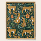 Spring Cheetah Pattern II - Lush Green Serving Tray Gallery Image 1