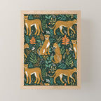 Spring Cheetah Pattern II - Lush Green Mini Art Print Gallery Image 1