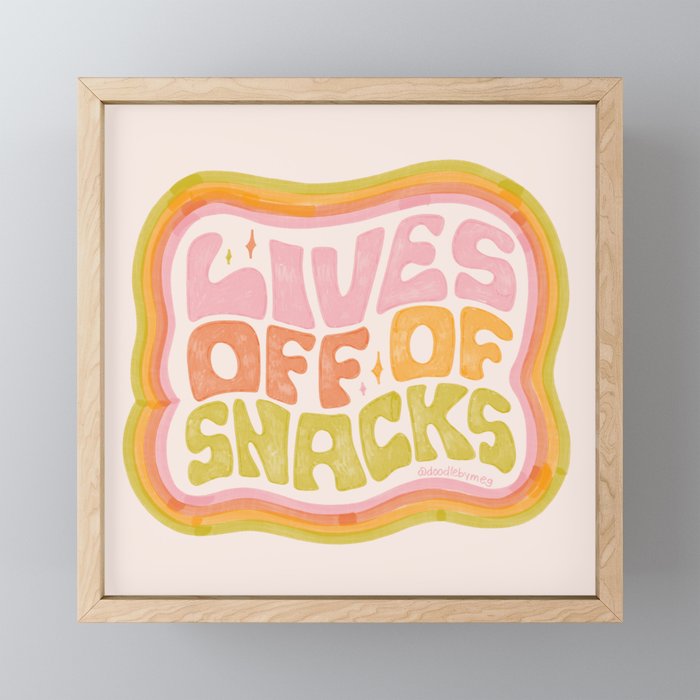 Lives Off Snacks Mini Art Print Gallery Image 1