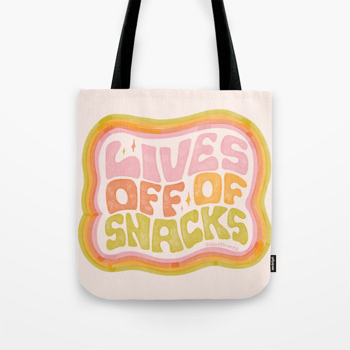 Lives Off Snacks Tote Bag Gallery Image 1