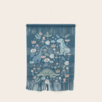 Folk Dinosaurs in Blue Wall Hanging Gallery Image 1