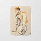 Female Figure Line Art 8 Bath Mat Gallery Image 1
