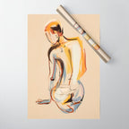 Female Figure Line Art 8 Wrapping Paper Gallery Image 1