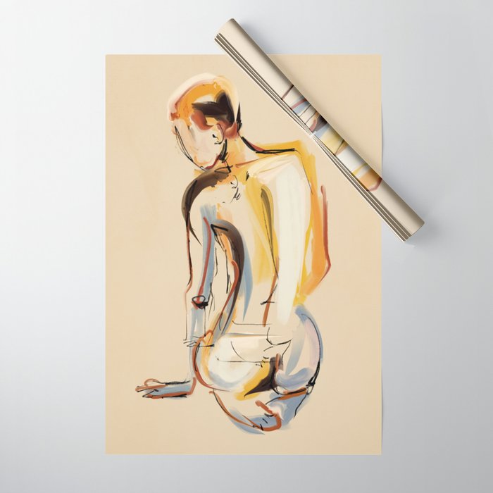 Female Figure Line Art 8 Wrapping Paper Gallery Image 1