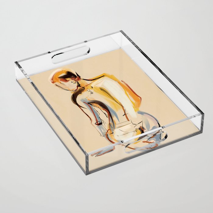 Female Figure Line Art 8 Acrylic Tray Gallery Image 1