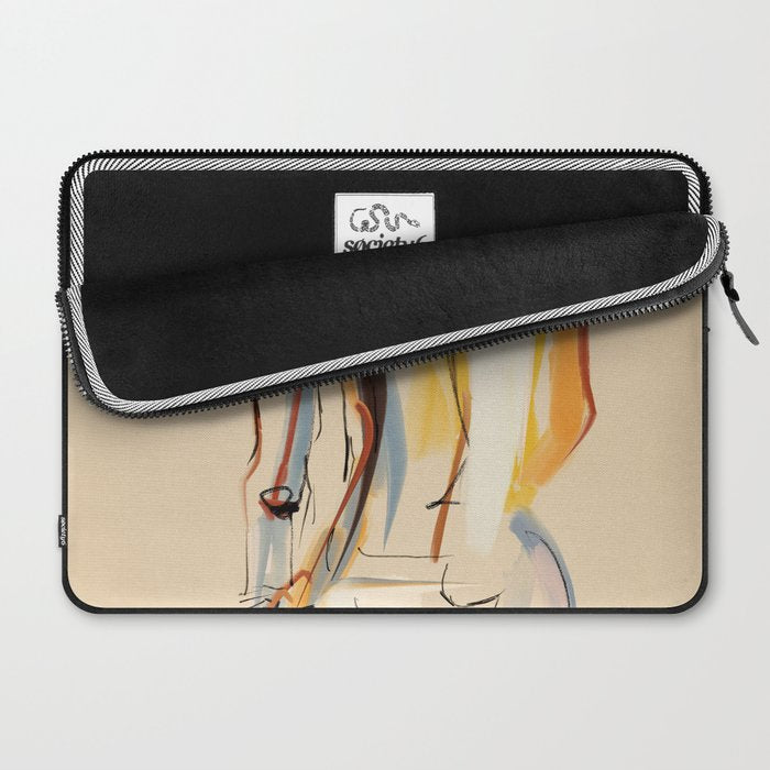 Female Figure Line Art 8 Laptop Sleeve Gallery Image 2