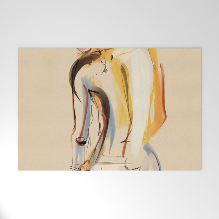 Female Figure Line Art 8 Welcome Mat Gallery Image 1