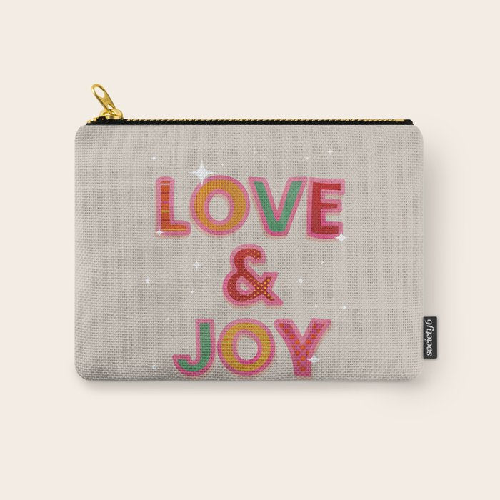 LOVE & JOY Festive Letters Carry All Pouch Gallery Image 1