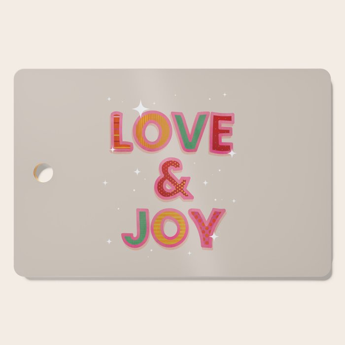 LOVE & JOY Festive Letters Cutting Board Gallery Image 1
