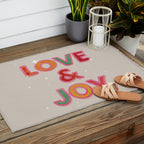 LOVE & JOY Festive Letters Outdoor Rug Gallery Image 2