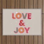 LOVE & JOY Festive Letters Outdoor Rug Gallery Image 1