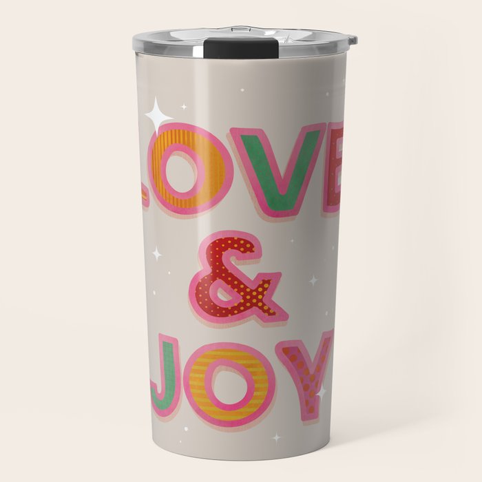 LOVE & JOY Festive Letters Travel Mug Gallery Image 1