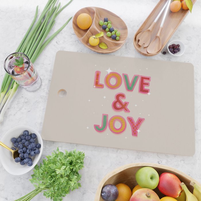 LOVE & JOY Festive Letters Cutting Board Gallery Image 2