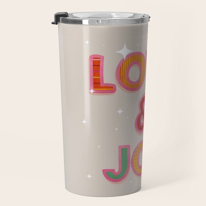 LOVE & JOY Festive Letters Travel Mug Gallery Image 3