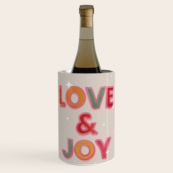 LOVE & JOY Festive Letters Wine Chiller Gallery Image 1