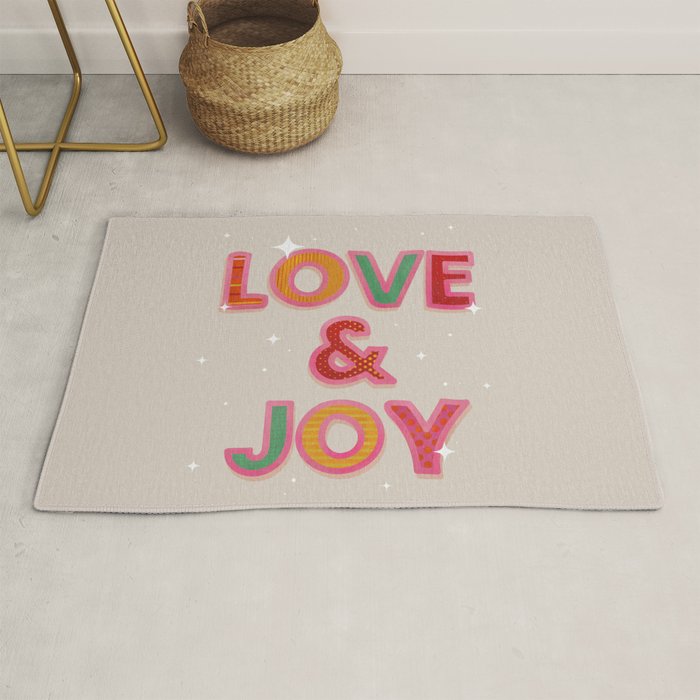 LOVE & JOY Festive Letters Rug Gallery Image 1