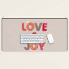 LOVE & JOY Festive Letters Desk Mat Gallery Image 1