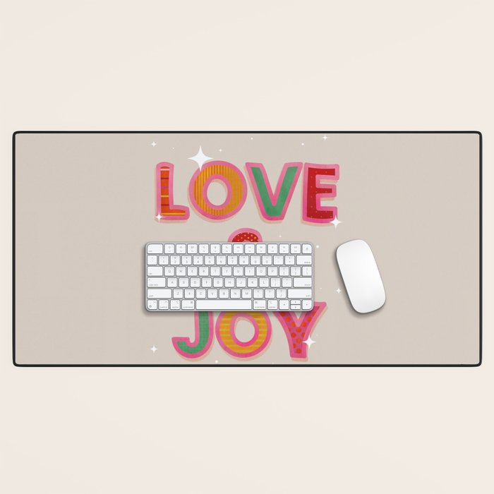 LOVE & JOY Festive Letters Desk Mat Gallery Image 1