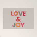 LOVE & JOY Festive Letters Welcome Mat Gallery Image 1