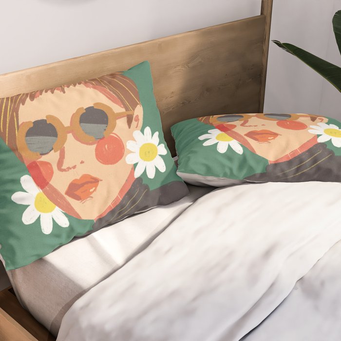 Daisy girl Pillow Sham Gallery Image 2