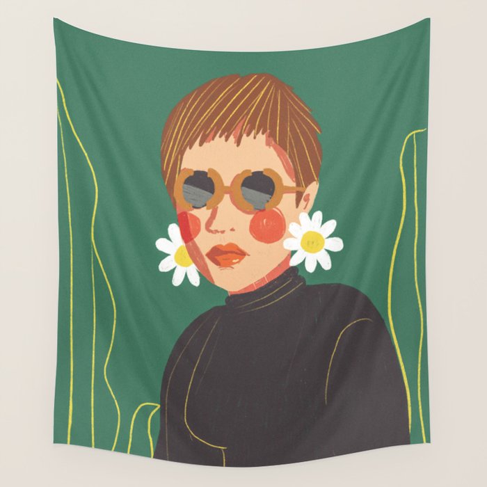 Daisy girl Wall Tapestry Gallery Image 1