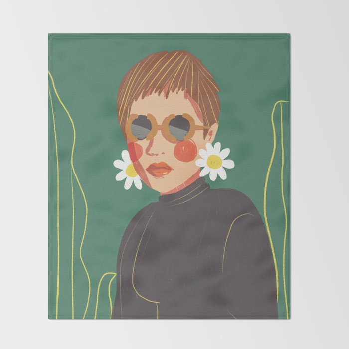 Daisy girl Throw Blanket Gallery Image 2