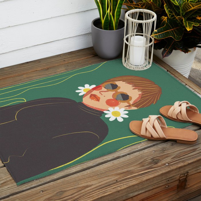 Daisy girl Outdoor Rug Gallery Image 2