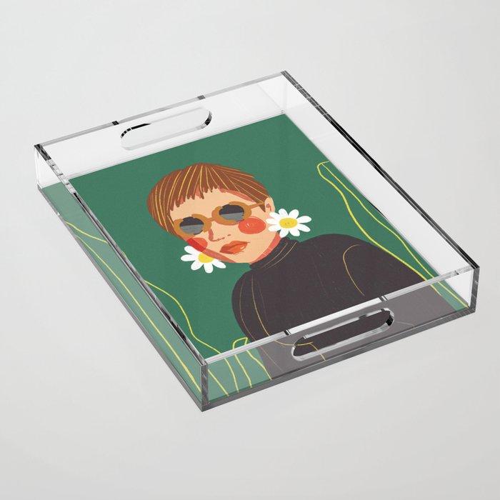 Daisy girl Acrylic Tray Gallery Image 1