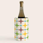 Mid Century Modern Star Pattern 214 Brown Yellow Turquoise Chartreuse Wine Chiller Gallery Image 2