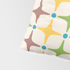 Mid Century Modern Star Pattern 214 Brown Yellow Turquoise Chartreuse Pillow Sham Gallery Image 4