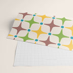 Mid Century Modern Star Pattern 214 Brown Yellow Turquoise Chartreuse Wrapping Paper Gallery Image 2