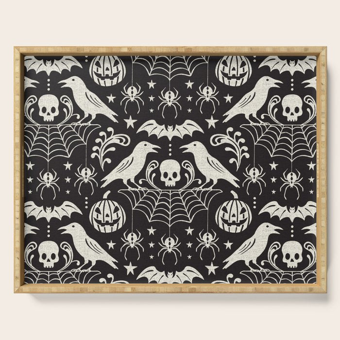 All Hallows' Eve - Black Ivory Halloween Serving Tray Gallery Image 1