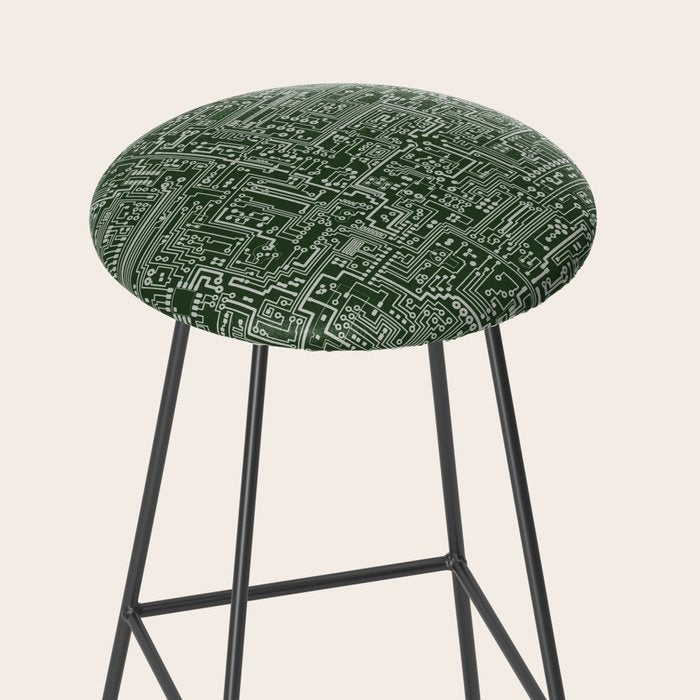 Circuit Board // Green & Silver Stool Gallery Image 2
