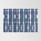 Shibori Stripes 3 Indigo Blue Rug Gallery Image 2
