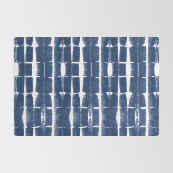 Shibori Stripes 3 Indigo Blue Rug Gallery Image 2
