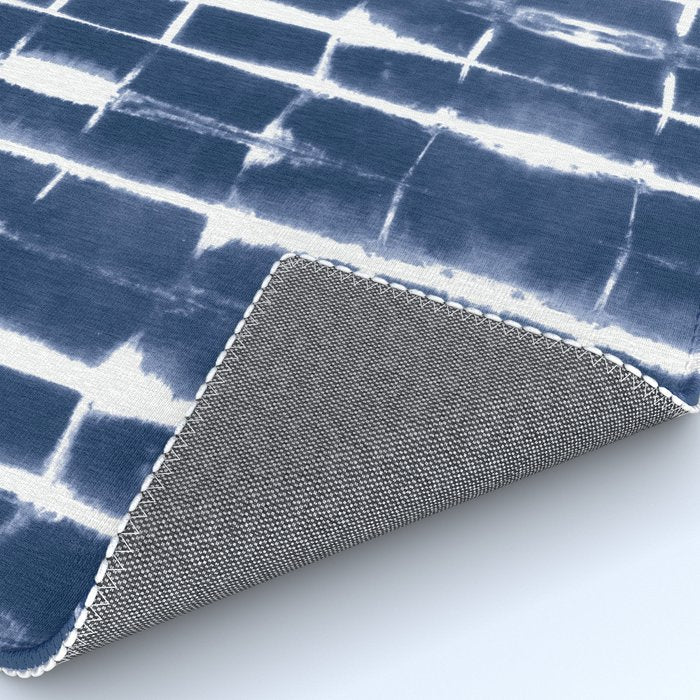 Shibori Stripes 3 Indigo Blue Rug Gallery Image 4