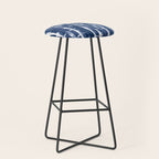 Shibori Stripes 3 Indigo Blue Stool Gallery Image 1
